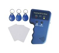 Fangxuee Lecteur de Cartes 125 KHz pour ID HID et AWID Copieur RFID Portable avec 3 Porte-Clés T5577