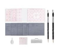 Fangxuee Lot de 15 Pinceaux de Calligraphie Chinoise, Papier à Eau, Tissu Magique, Kits de Calligraphie Réinscriptibles pour Débutants