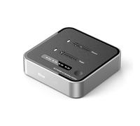 Fangxuee M2 Station d'accueil SATA 20 Gbps à Deux Baies, Station d'accueil USB C vers NVME PCIE à Deux Baies avec Clone Hors Ligne en Un, Fiche EU