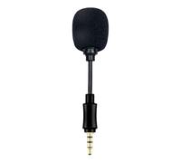 Fangxuee Microphone sans Portable de Haute Qualité HD Plug and Play pour Carte Son en Direct, Accessoires de Chant en Direct à Quatre Pôles