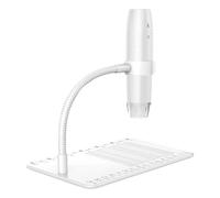 Fangxuee Microscope Numérique HD WiFi à Double Connexion pour la Biologie. Idéal pour L'Analyse des Cheveux et des Pièces de Monnaie. Couleur Blanche.