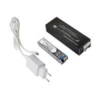 Fangxuee Mini Convertisseur de Média Fibre Gigabit 1000 Mbps Ethernet avec Module Monomode 1310 Nm 20 Km et Entrée Type-C Prise UE