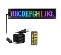 Fangxuee Panneau D'Affichage à LED pour Voiture, Programmable avec Matrices de Pixels, pour Diffuser des Publicités, des Textes Personnalisés, des Motifs et des Animations. Résolution de 16x96.