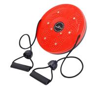 Fangxuee Plaque de Danse Corporelle à Torsion avec Corde de Traction, Plaque de Massage Magnétique Multifonction Perte de Poids Outil d'exercice Aérobie Rouge