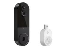 Fangxuee Pobines de Portes Sans Extérieures Porte de Sécurité Portes de Sécurité Pépholes Video WiFi Interphone Ring Door Bell