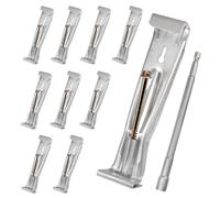 Fangxuee Poseurs de Gouttières de 5 Pouces 10pcs, Y Compris des Vis Résistantes à la Rouille, des Clips de Support de Gouttière Cachés avec un Foret Hexadécimal de 1/4 ”