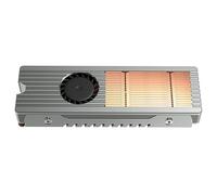 Fangxuee Radiateur de Dissipation Thermique pour SSD M.2 NVME avec Ventilateur Haute Vitesse Intégré, Refroidisseur de Disque Dur 2280 avec Dissipateur de Chaleur Actif