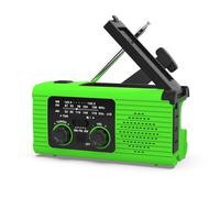Fangxuee Radio d'urgence à Énergie Solaire Multifonction avec Une Palette AM/FM Éclairage de Manifestation à la Main Prévention de la Catastrophe Green