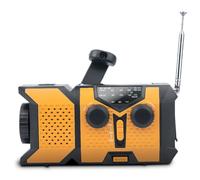 Fangxuee Radio Solaire Solaire de la Manivelle Hand Crank avec Lampe de Poche LED Portable AM / FM/NOAA Radio Météo avec Chargeur de Téléphone Mobile de 2000mAh