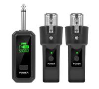 Fangxuee Récepteur D'Émetteur Sans pour Microphone Dynamique Système D'Adaptateur UHF XLR Système de Guitare Audio Système PA B