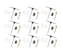 Fangxuee Récepteur ELRS 2,4 GHz Nano ExpressLRS CRSF 9PCS avec Antenne en Forme de T pour Pièces de Drones RC FPV Traversing