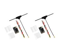 Fangxuee Récepteur ELRS 2.4GHz Nano ExpressLRS 2PCS avec Antenne de Type T, Support de Mise à Niveau WiFi pour Drone FPV RC Longue Portée