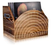 Fangxuee Record de Vinyle Artistique Storage en Vinyle Record D'Album Holder Bois Affichage du Support D'Enregistrement en Bois pour Le Collecteur des Enregistrements