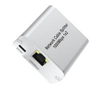 Fangxuee Répartiteur Ethernet 1 à 2 Commutateurs Gigabit Ethernet Haute Vitesse 2 Ports Internet RJ45 LAN Répartiteur pour Câble Cat5/6/7/8