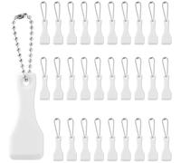 Fangxuee Scratch Ticket Scratch Tool Keyring 30pcs White Plastic Card Scraper Scraper pour L'Étiquette, Film