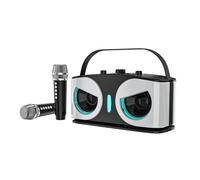 Fangxuee SD306plus Owl Enceinte Bluetooth Puissante, Portable, avec Double Micro HiFi Sound Idéal pour Le Karaoké et Les Fêtes en Plein Air