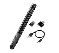 Fangxuee Smart Wireless Pen Portable Operation Easy Operate 2.4 GHz USB-A Type-C pour la Réunion de Bureau Home, Etc. Black