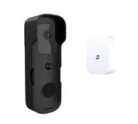 Fangxuee Sonnette Vidéo Intelligente Tuya avec Vision Nocturne, Caméra Étanche 1080P FHD pour une Entrée Sécurisée à Domicile - Système D'Interphone Visuel WIFI avec Prise EU