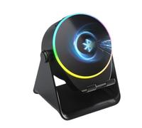 Fangxuee Stand de Téléphone Portable avec Un Haut-Parleur Bluetooth à Induction sans, Son Stéréo, RVB Ambient Light, Smartphone Holder Black