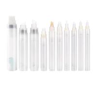 Fangxuee Stylo à Peinture Rechargeable - Lot de 10 - Stylo Marqueur Vide Transparent pour Peinture à L', à L'Eau, Aquarelle, Gribouillage, Dessin sur Papier, Accessoires de Marqueurs