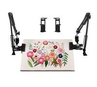 Fangxuee Support de Broderie à Main Réglable à 360 ° Rotatif, Cerceau/Support de Téléphone Hands Free Needle Point Point Hoop Stand