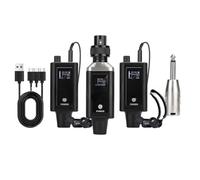 Fangxuee Système de Moniteur Intra-Auriculaire sans UHF avec 2 Récepteurs Écouteurs Portables en Temps Réel pour Les Performances de Répétition du Groupe de Chanteurs