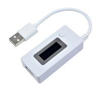 Fangxuee Testeur de Capacité de Batterie de Chargeur USB Micro LCD 4-30V 0-3A, Testeur de Tension et de Courant Numérique, Indicateur de Chargeur de Batterie Externe
