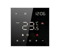 Fangxuee Thermostat pour Plancher Chauffant Intelligent WiFi Tuya, Thermostat de Chauffage Électrique Domestique Intelligent avec Contrôle Vocal, Écran Couleur LED Noir