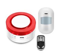 Fangxuee TUYA Smart Home Security Alarm System Kit WiFi Wiless Wireless Famboral Alarm Store Curgller Motion Mode Door Fensider Window