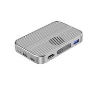 Fangxuee USB C 10Gbps M. 2 NVME SSD Station d'accueil en Enclos Magnétique avec Ventilateur de Refroidissement 4K60Hz SD/TF PD 100W