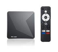 Fangxuee X5M Android 14 Boîtier TV avec Commande Vocale 4K 60fps Amlogic S905X5M CPU HDR 8k 2.4G 5G Wifi6 BT5.0 1000M LAN Support 3D Prise EU