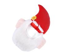 FANGZ Chapeau de Père Noël pour Chien,Chapeau de Père Noël pour Chien - Chapeau de Chat de Noël Fleuri avec Barbe en Peluche réaliste,Couvre-Chef Confortable et réglable pour Animaux de Compagnie,