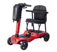 FANGZHL Scooter Électrique Pliable,Scooter De Voyage Portable,Équipé De Deux Batteries Au Lithium Amovibles De 6,6 Ah,pour Les Personnes Âgées Et Handicapées Red
