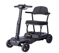 FANGZHL Scooter Électrique Pliable Scooter De Voyage pour Coffre De Voiture avec Deux Batteries Amovibles Léger Et Pliable Homologué pour Le Transport Aérien Black