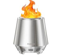 FANHAO Acier Inoxydable Brasero Bonfire et Support | Brasero Portable de sans émission de fumée, Combustion Naturelle du Bois, avec bac à Cendres Amovible | Une Combustion 120% Plus Efficace