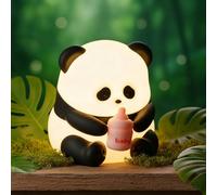 Fanimyholy Panda Lampe pour Bébé, Panda Veilleuse pour Enfants, Veilleuse Bébé en Silicone 7 Couleurs, Rechargeable via USB, Surface Douce au Toucher, éclairage Tamisé pour Bercer les Enfants Dans un