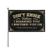 Fanion de bar « Man Cave Bar Don'T Knock Unless I Married You » (120 x 180 cm)