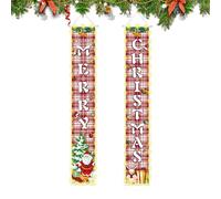 Fanion de Noël pour porte | Décoration lumineuse - Bannière de Noël pour jardin | Pour extérieur, intérieur, jardin, cour, réunions, entrée principale