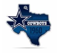 Fanion découpé en forme d'État des Cowboys de Dallas de la NFL Rico Industries - Décoration pour la maison et le salon - Feutre doux facile à acc