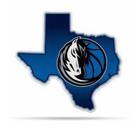 Fanion découpé en forme d'État des Dallas Mavericks de la NBA de Rico Industries - Décoration pour la maison et le salon - Feutre doux facile à a