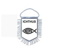fanion mini drapeau pays voiture decoration ioxe poisson jesus ichthys