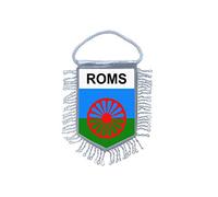 fanion mini drapeau pays voiture decoration roms gitan gipsy tsiganes