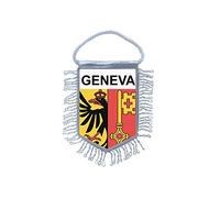 fanion mini drapeau pays voiture decoration souvenir blason geneve suisse