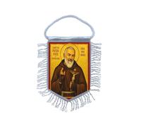 Fanion Mini Drapeau Saint Padre pio chretien christianisme Croix Religion