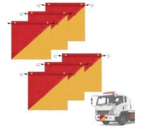 Fanion pour Camion | 6 Pièces Fanions de Sécurité d'Avertissement avec Cordon Élastique,Bannière Imperméable, 45 cm Signal Haute Visibilité Pour Véhicule Tracteur et Transport