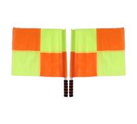 Fanions d'arbitre de football - Lot de 2 fanions de juge pour sports - Couleur orange et jaune, accessoires légers pour les matchs en intérieur et en extérieur