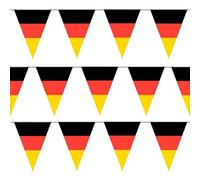 Fanions de football allemands de 10 m | Long fanion de football à suspendre, résistant à la décoloration, pour événement, entrée, gymnase