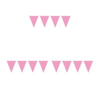 Fanions Rose Unis Bébé - 10 Mètres (Lot de 3)