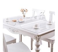 FANIVIN Nappe PVC Transparente Rectangle/carré/Rond Anti-pénétration Facile à Nettoyer Taille Personnalisable épaisseur 1,5 mm Taille 50 * 100cm