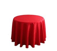 FANIVIN Nappe Ronde Jacquard Lavable en Machine Peut être utilisé dans Les hôtels, Les banquets de Mariage et Autres Occasions Rouge Diamètre 260cm